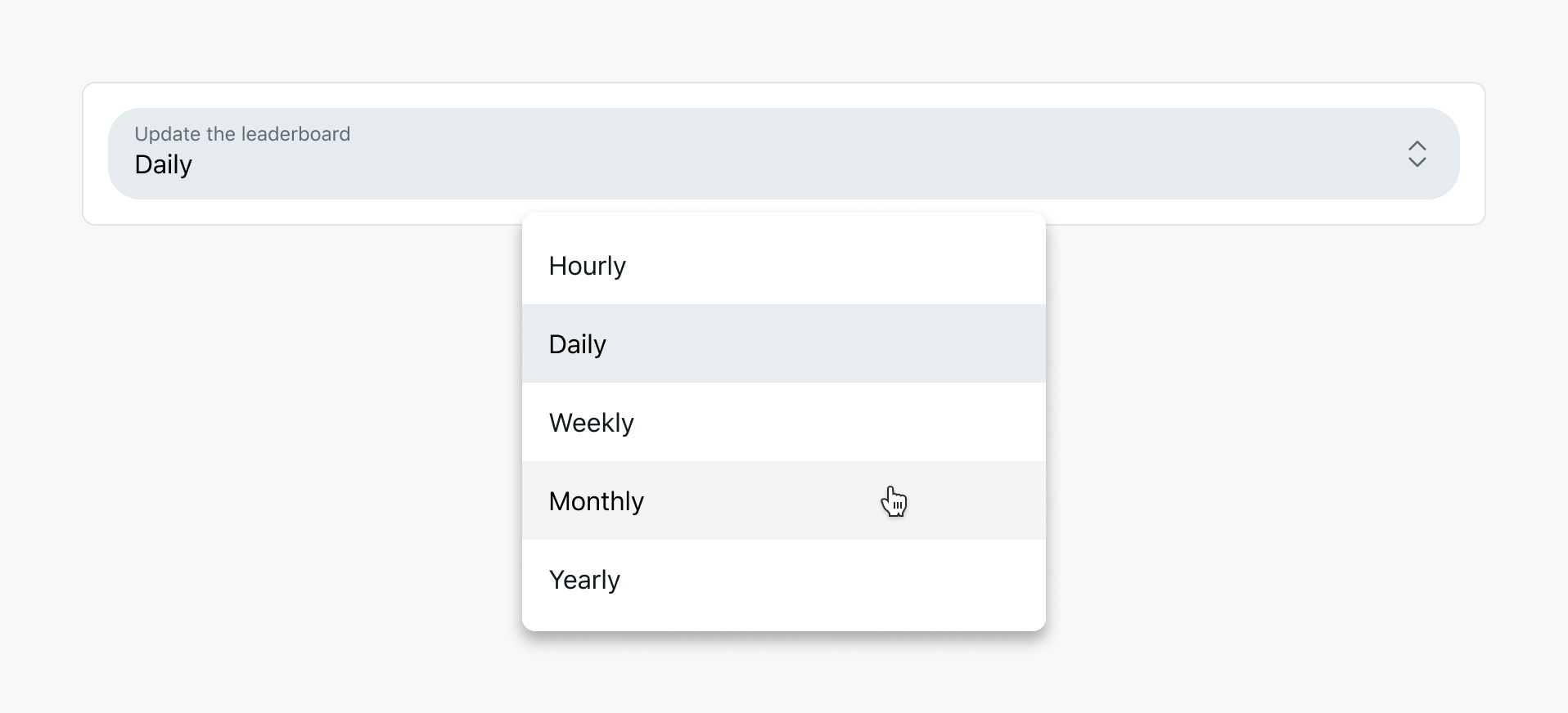 Select input