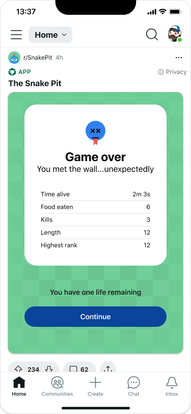 Sample payment app screen